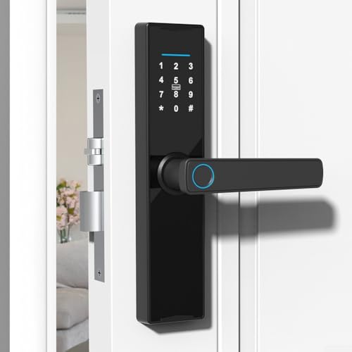 Innovatives intelligentes Tür-Sicherheitssystem mit multifunktionalen Entriegelungsoptionen einschließlich biometrischem Zugang (für WLAN) von Violiica