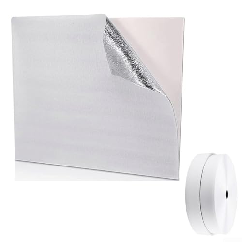 Isolierabdeckung aus Aluminiumfolie für Dachbodenbelüftung, fördert Energieeffizienz und einfache Befestigung ohne Werkzeug (129 cm x 95 cm) von Violiica