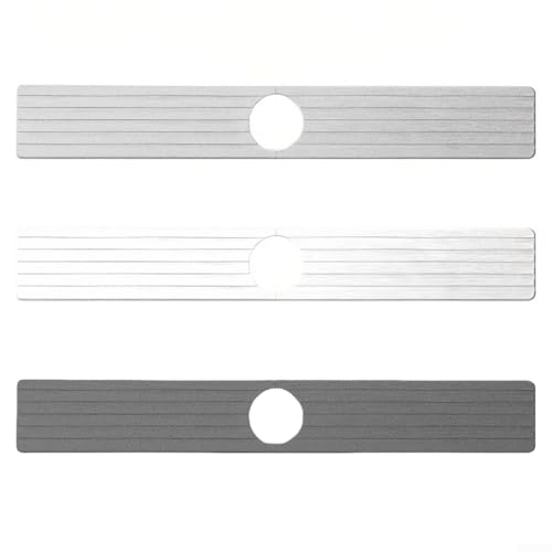 Mühelose 60 cm Kieselgur-Wasserhahnmatte, schnell trocknende Lösung für Waschbecken und Bad Organisation (dunkelgrau) von Violiica