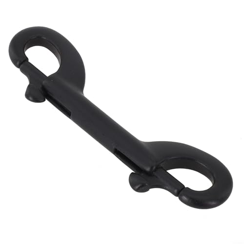 Multifunktionaler Doppelend-Clip-Haken, 90 mm, Edelstahl, Schnappverschluss für Unterwasseraktivitäten (schwarz) von Violiica
