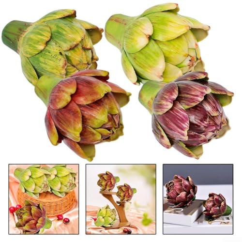 Realistisches künstliches Artischocken-Gemüseset für Küche und Heimdekoration, für Hochzeitstisch-Mittelstücke (grün) von Violiica