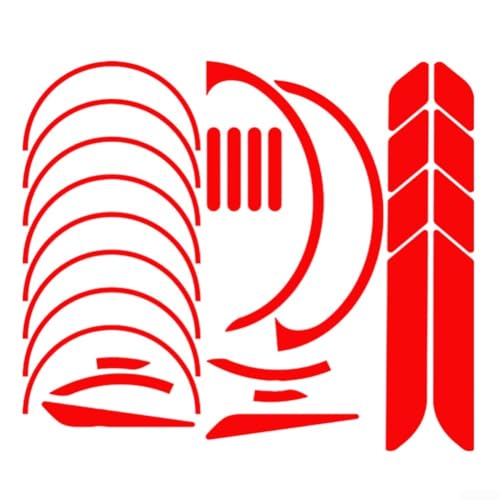 Reflektierendes Klebeband für Ninebot MAX G30 Scooter, starke Haftung für jedes Wetter (rot) von Violiica