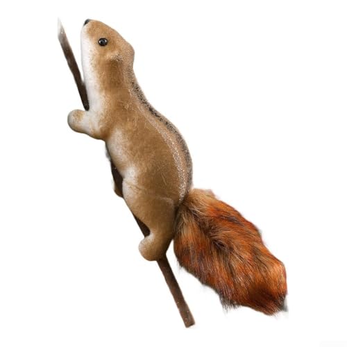 Saisonaler Weihnachtsbaumschmuck mit Eichhörnchen-Tierfiguren für Urlaubsdekoration und jährlichen Gebrauch, mit leichten Haken zum Aufhängen (groß) von Violiica