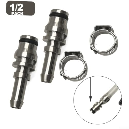 Schlauchverbinder männlich für Kärcher Teppich- und Polsterreiniger für Puzzi 100 200 300 400 8/1 Serie Edelstahl Ersatzteil 4 443 019 0/44430190 (2 Stück) von Violiica