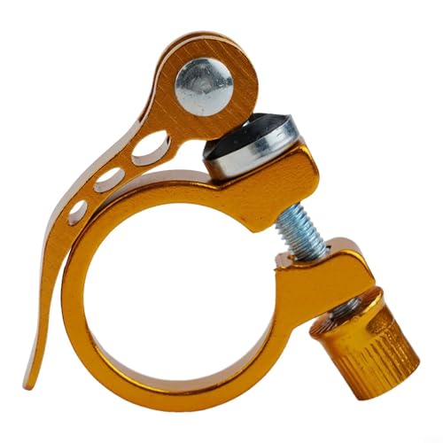 Sitzrohrklemme für 27, 2, 28, 6 mm, leichte Aluminiumlegierung mit Rostbeständigkeit (gelb) von Violiica