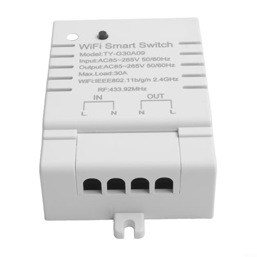 Smart WiFi Switch DIY Timer mit Sprachsteuerung und APP-Fernbedienung für AC 85 265V Geräte, 30A Strom, mehrere Timing-Modi von Violiica