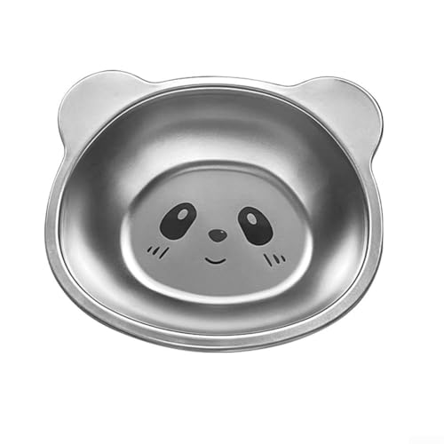 Speiseteller aus Edelstahl für Kinder, niedliche Panda-Form, für die Schule und Mahlzeiten zu Hause (1) von Violiica