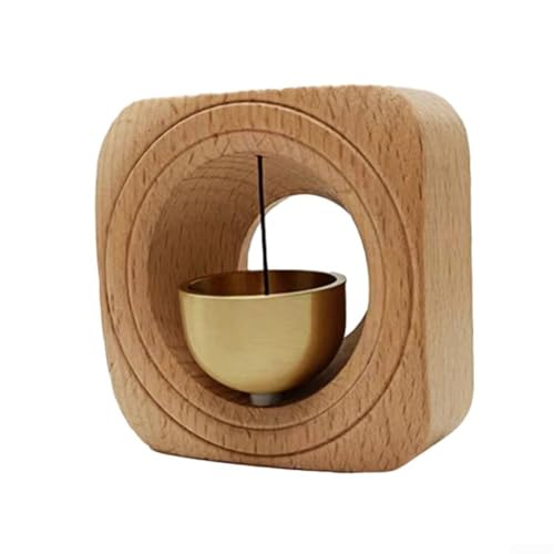 Stilvolle Türklingel aus Holz mit Messingwindspiel verschönern den Eingangsbereich Ihres Hauses (B) von Violiica