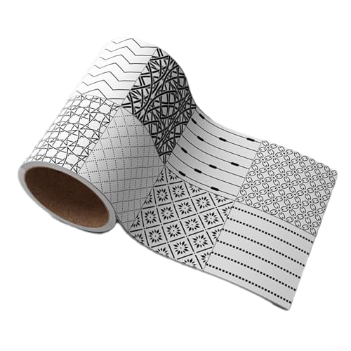 Stilvolle Wandaufkleber für Küche und Badezimmer, abnehmbare PVC-Taillenlinie, Kunst für glatte Wände (2#) von Violiica