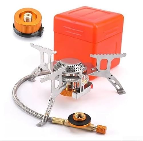 Tragbarer Camping-Gaskocher 3500 W mit einstellbarer Flamme und kompaktem Design zum Wandern und Angeln (1) von Violiica