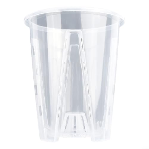 Transparente Orchideen-Pflanztöpfe mit Löchern, transparente Kunststoff-Blumentöpfe für Sukkulenten, Balkon, Garten oder Büro, Größen 10 cm, 12 cm, 14 cm, 16 cm von Violiica