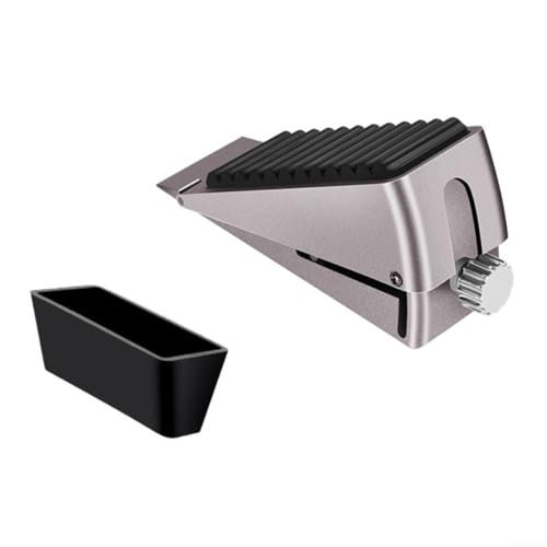 Verstellbarer Türstopper für Metall- und Holztüren, robustes Design für Sicherheit (grau) von Violiica