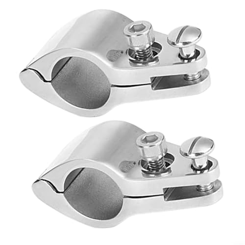 Violiica 2 Stück 316 Edelstahl Marine Slide Scharnier Mount Set Bimini Top Scharnierbacke Slide Spiegel poliert Boot Hardware Fitting (offene Hülse 22 mm) von Violiica