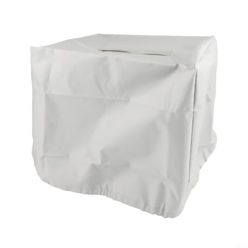 Violiica Eiswürfelbereiter-Abdeckung für tragbare Arbeitsplatten-Maschinen mit verstellbarem Riemen, wasserdichtes Oxford-Gewebe, Staubschutzgriffe, 33 x 43 x 38 cm (Meter, weiß) von Violiica