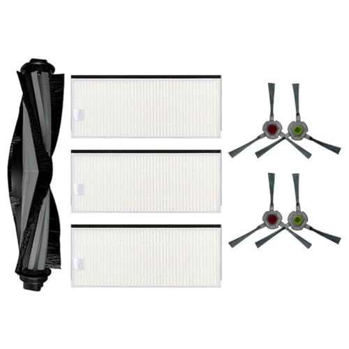 Violiica Für Ecovacs DEEBOT Buddy Pack U2 Roboterfilter, Hauptbürste und Seitenbürsten für Hartböden, Teppiche, Tierhaarreinigungszubehör von Violiica