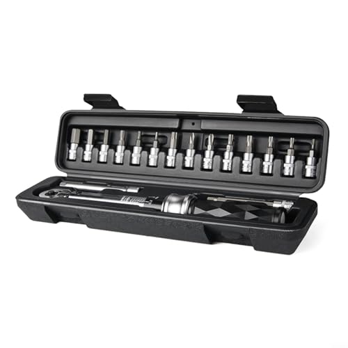Violiica Mountainbike-Reparatur-Werkzeug-Set, 18-in-1-Drehmomentschlüssel-Set mit Adaptern in mehreren Größen, Stahl, Fahrradwartungswerkzeuge für Fahrradausrüstung von Violiica