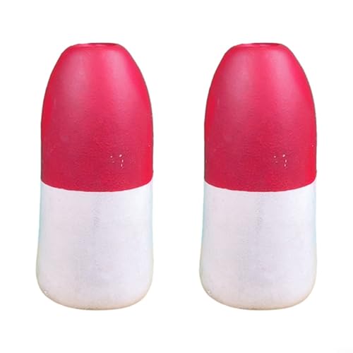 Violiica Rot-weiße Krabbenfalle aus PVC-Schaumstoff, Angelboje für Hummer, Topf, Ankerschnur, Marine, Aquakultur, Marker-Schwimmer (2 Stück) von Violiica