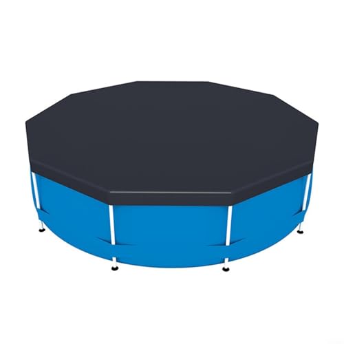 Violiica Schwimmbad-Schutzabdeckung, PVC, runde Poolabdeckung für Rahmenpools, UV-beständig, wasserdicht und staubdicht, Wassertemperatur-Wartung (457 cm) von Violiica