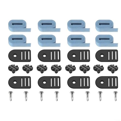 Violiica Solarabdeckungs-Befestigungsset, schwimmendes Zubehör mit 6 PP-Schrauben, 6 PP-Gurtplatten, 6 Metallschrauben, 6 Riemen, 66 cm lang, für Schwimmbad-Rollensystem (10 Stück) von Violiica