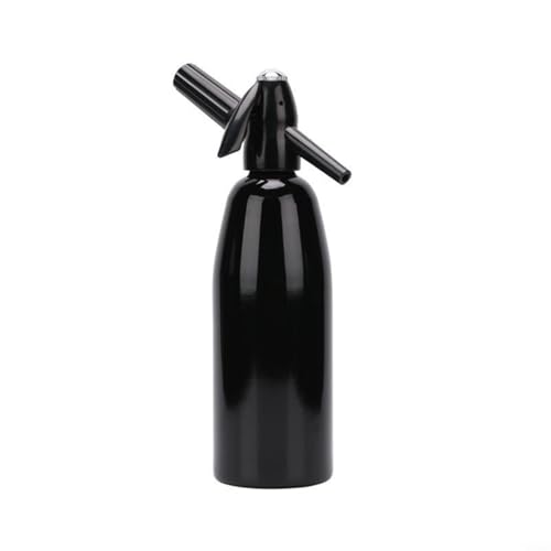 Violiica Tragbarer Aluminium-Sprudelwasserbereiter, Siphon-Wassersprudler, Sprudelwasser-Maschine für selbstgemachte kohlensäurehaltige Siphon-Flaschen-Set (schwarz) von Violiica