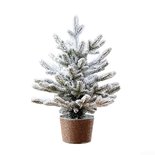 Weihnachts-Simulationsbaum für Schreibtisch und Regaldekoration, schneebedecktes Ornament für Ferienhaus oder Büro, festliche Einrichtung Weihnachts-Simulationsbaum für Schreibtisch und Regaldekoration, schneebedecktes Ornament für Ferienhaus oder Büro, festliche Einrichtung von Violiica