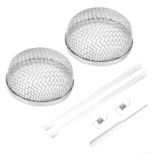 Wohnmobil-Heizungsabdeckungen 2 Stück mit Edelstahlgeflecht, rost- und oxidationsbeständig, komplett mit Haken, Silikonstreifen und Installationswerkzeug für Lüftungsschutz Wohnmobil-Heizungsabdeckungen 2 Stück mit Edelstahlgeflecht, rost- und oxidationsbeständig, komplett mit Haken, Silikonstreifen und Installationswerkzeug für Lüftungsschutz von Violiica