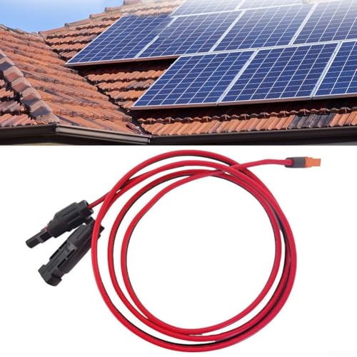 XT60i Solar-Ladekabel-Adapter, kompatibel für tragbare Solarmodule mit wetterfester Verkabelung und 12-AWG-Kabel, 3 Meter Länge für flexible Installation von Violiica
