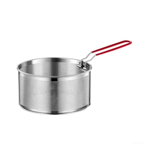 Zum Kochen und Dämpfen Korb für Nudeln und Gemüse, Edelstahlgeflecht mit abnehmbarem Griff, passend für mittelgroße Töpfe und Suppentöpfe für effizientes Kochen (05) von Violiica