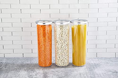 Vip Ahmet VorratsBehälter, Aufbewahrung 3tlg Set 400ml 700ml 1250ml 1750ml Rund (3x1750ml VP-197), vip-197 von Vip Ahmet