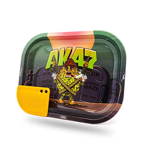 Vip Vape Best Buds Metal Rolling Tray Small Motiv: AK47, 14 x 18 x 2 cm von Vip Vape