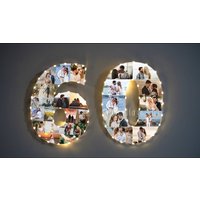 60. Geburtstag Collage Geschenk Für Frauen - Männer Bild 60 Mama Papa 60. Geburtstag Collage Geschenk Für Frauen - Männer Bild 60 Mama Papa von VipCollageGift