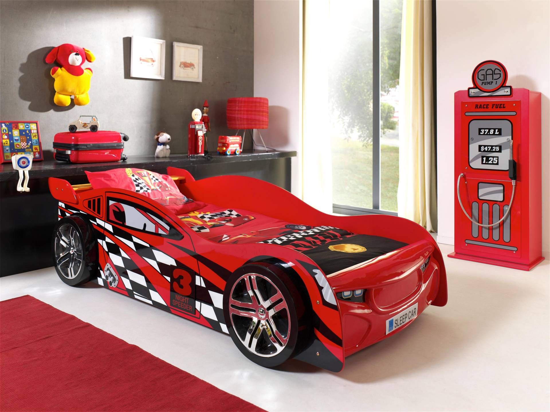 Autobett Rennauto Rot Autobett Rennauto Rot von Vipack