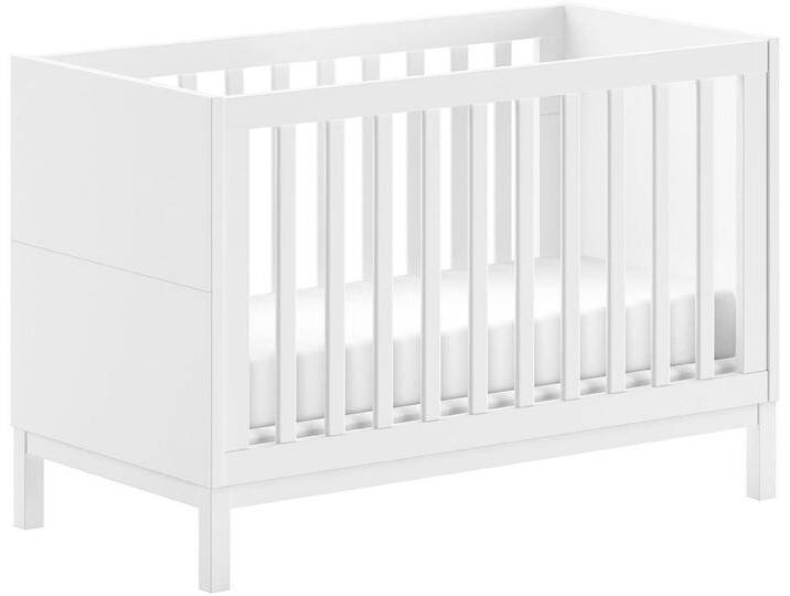 Babybett VIPACK in gradlinigem Design, standfest gebaut, pflegeleichte Oberfläche , weiß, B:66,2cm H:85,2cm L:125cm, Holzwerkstoff, Massivholz, Babybetten, 60x120 cm, 3-fach verstellbarer Lattenrost, Ausf. weiß lackiert Babybett VIPACK in gradlinigem Design, standfest gebaut, pflegeleichte Oberfläche , weiß, B:66,2cm H:85,2cm L:125cm, Holzwerkstoff, Massivholz, Babybetten, 60x120 cm, 3-fach verstellbarer Lattenrost, Ausf. weiß lackiert von Vipack