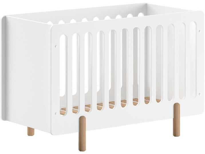 Kinderbett VIPACK, weiß (weiß, weiß, weiß), B:64cm H:86,7cm L:130cm, Betten, mit verstellbarem Lattenrost, hochwertig lackierte Oberfläche Weiß von Vipack