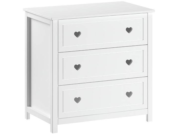 Kommode VIPACK Amori, 3 geräumige Schubladen mit Soft-Close , weiß, B:90cm H:89cm T:55,5cm, MDF, Massivholz, Sideboards, bieten viel Stauraum, weiß lackiert von Vipack