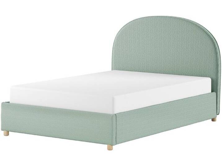 Vipack Boxbett Moon, mit Lattenrost und Stauraum, modernes Design (gerundetes Kopfteil und in 2 Breiten erhältlich), inkl. Massivholz Füßen in natur von Vipack