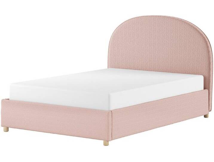 Vipack Boxbett Moon, mit Lattenrost und Stauraum, modernes Design (gerundetes Kopfteil und in 2 Breiten erhältlich), inkl. Massivholz Füßen in natur von Vipack
