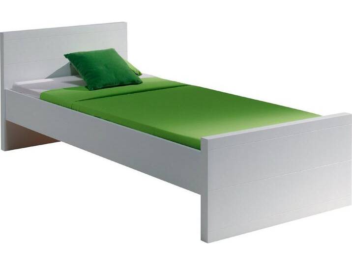 Vipack Einzelbett (Made in Europe), Liegefläche 90x200 cm, inkl. Rolllattenrost, Ausf. Weiß lackiert, weiß von Vipack
