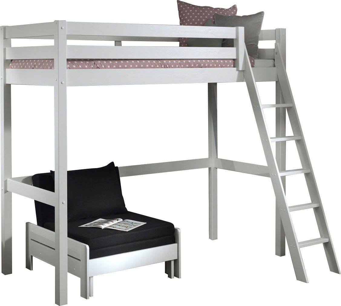 Vipack Hochbett (Made in Europe) Hochbett mit 90 x 200 cm Liegefläche, grau oder weiß lackiert Vipack Hochbett (Made in Europe) Hochbett mit 90 x 200 cm Liegefläche, grau oder weiß lackiert von Vipack