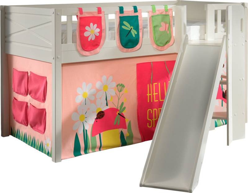 Vipack Hochbett Scott (Made in Europe) m. Rutsch-/Leiterturm, LF 90x200 cm, Vorhang, Tasche, 4 Designs von Vipack