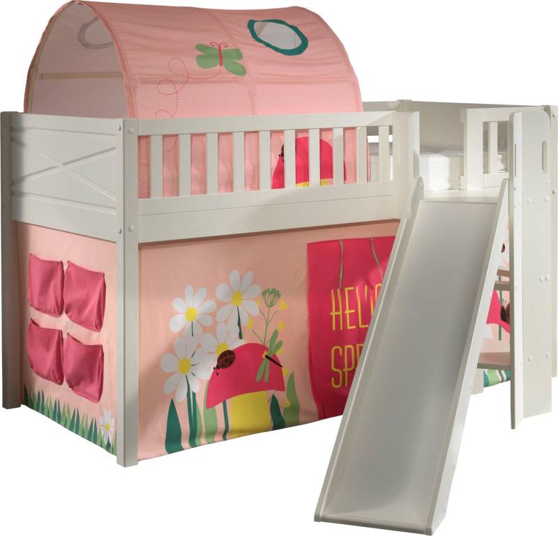 Vipack Hochbett Scott (Made in Europe) m. Rutsch-/Leiterturm, LF 90x200 cm, Vorhang, Tunnel, 4 Designs von Vipack