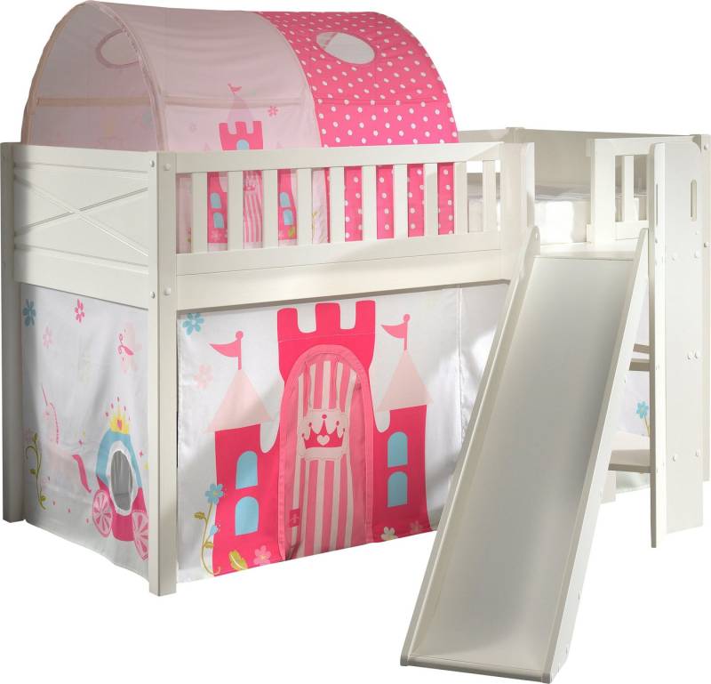 Vipack Hochbett Scott (Made in Europe) m. Rutsch-/Leiterturm, LF 90x200 cm, Vorhang, Tunnel, 4 Designs von Vipack