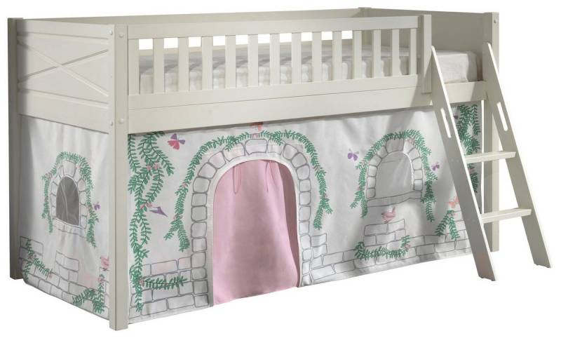 Vipack Hochbett Scott (Made in Europe) mit schräger Leiter, LF 90x200 cm, Vorhang, Tunnel, 4 Designs von Vipack