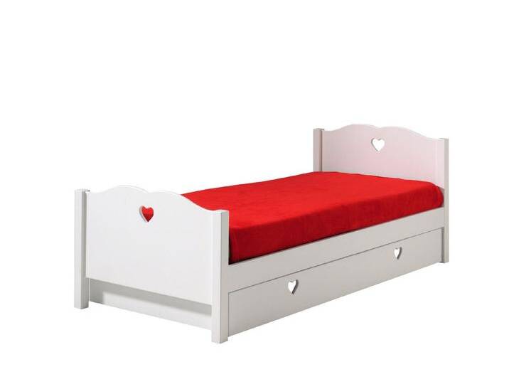 Vipack Jugendzimmer-Set aus Massiv Kiefer und MDF in Weiß mit einer Schublade., weiß von Vipack
