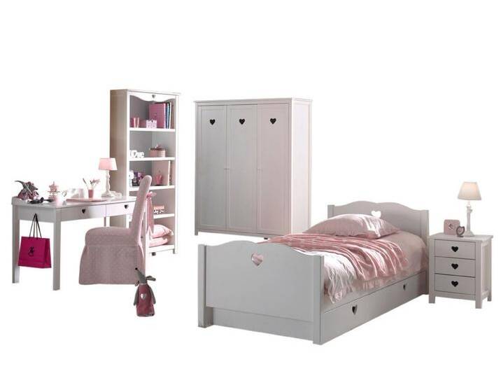 Vipack Jugendzimmer-Set aus Massiv Kiefer und MDF in Weiß mit einer Schublade., weiß Vipack Jugendzimmer-Set aus Massiv Kiefer und MDF in Weiß mit einer Schublade., weiß von Vipack