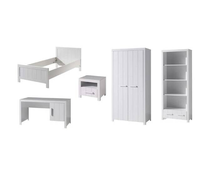 Vipack Jugendzimmer-Set aus Massiv Kiefer und MDF in Weiß., weiß von Vipack