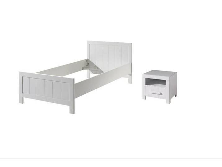 Vipack Jugendzimmer-Set aus Massiv Kiefer und MDF in Weiß., weiß von Vipack