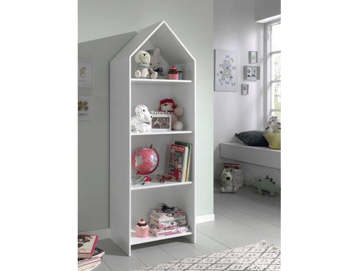 Vipack Kinderregal Casami, Regalschrank mit 3 Böden und viel Stauraum, aus hochwertigem MDF, weiß lackiert, weiß von Vipack