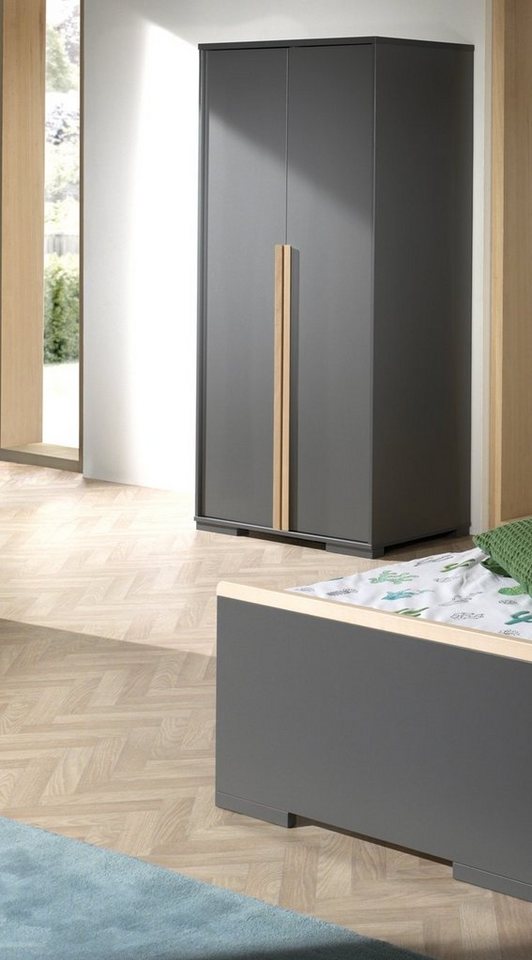 Vipack Kleiderschrank London (Made in Europe) mit Melamin-Oberfläche und Soft-Close von Vipack