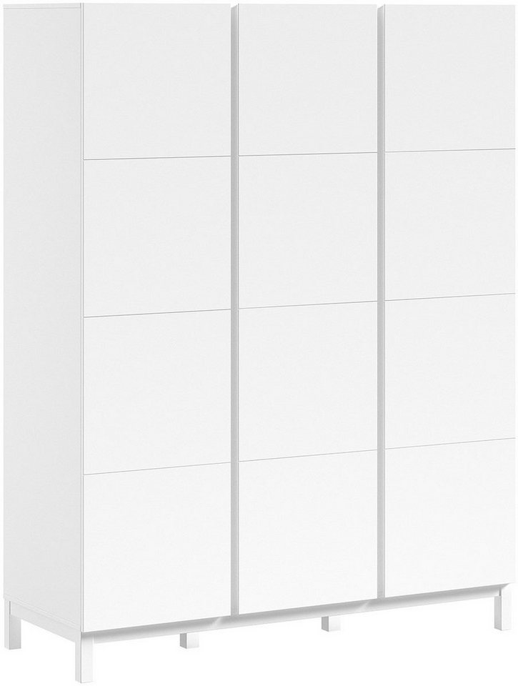 Vipack Kleiderschrank in modernem Design, Türen mit Profilfräsung, pflegeleichter Oberfläche mit 3 Drehtüren inkl. Soft-Close, Wäschwfächer, Ausf. weiß lackiert Vipack Kleiderschrank in modernem Design, Türen mit Profilfräsung, pflegeleichter Oberfläche mit 3 Drehtüren inkl. Soft-Close, Wäschwfächer, Ausf. weiß lackiert von Vipack